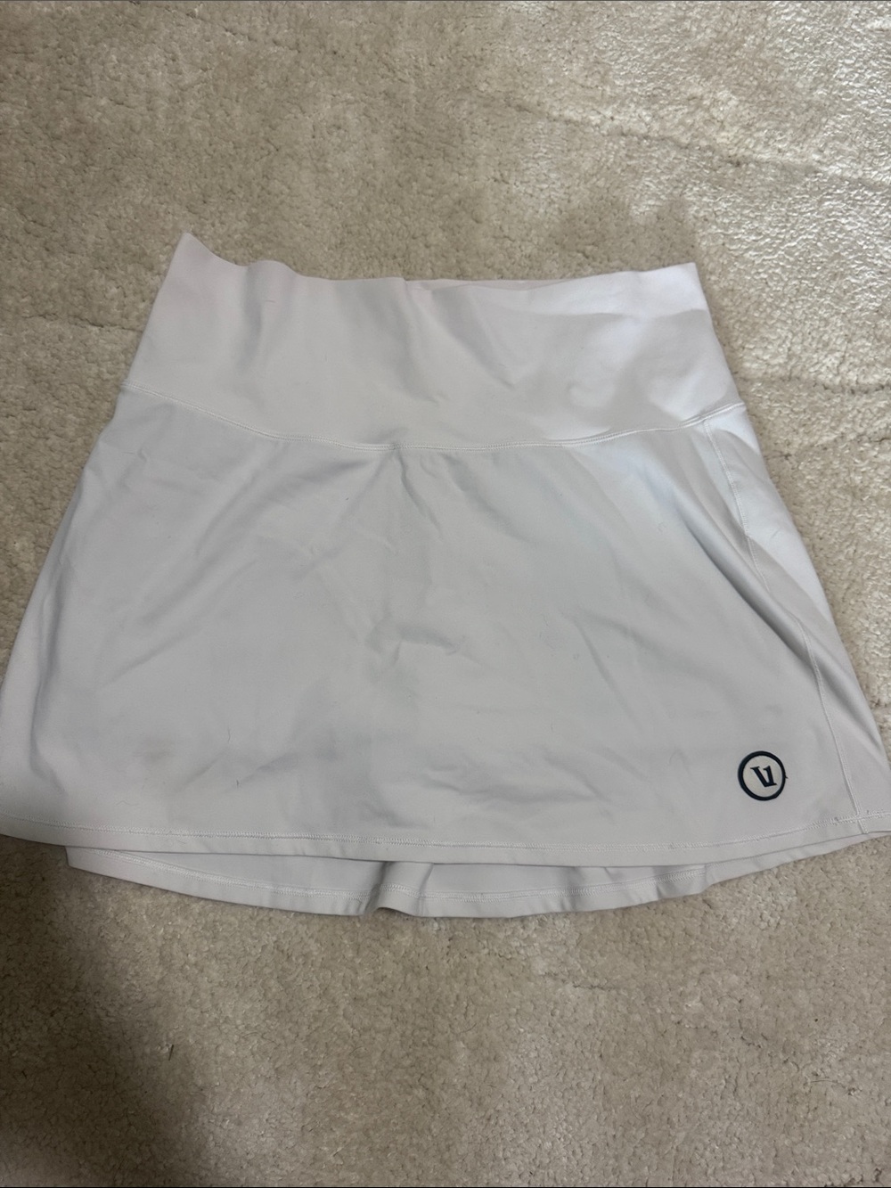 Vuori White Athletic Skort with Built-In Shorts